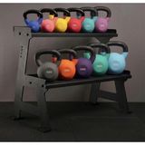Rane Lazer Kesim Kettlebell Standı 2 Raflı Siyah Dayanıklı Yapı ile 175 kg Ağırlık Taşıma Kapasitesi