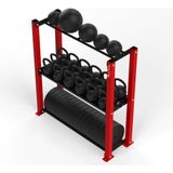 Rane Sağlık Topu Ağırlık Plakası Kettlebell Standı - Kırmızı