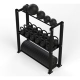 Rane Siyah Sağlık Topu Ağırlık Plakası Kettlebell Standı Dayanıklı ve Fonksiyonel Yapı