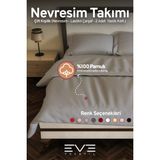 Ranforce Çarşaflı Yastık Ve Yorgan Kılıflı Çift Kişilik Nevresim Takımı 200x220 Cm - Açık Gri - 200 x 220 cm