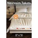 Ranforce Çarşaflı Yastık Ve Yorgan Kılıflı Çift Kişilik Nevresim Takımı 200x220 Cm - Beyaz - 200 x 220 cm