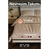 Ranforce Çarşaflı Yastık Ve Yorgan Kılıflı Çift Kişilik Nevresim Takımı 200x220 Cm - Kahverengi - 200 x 220 cm