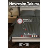 Ranforce Çarşaflı Yastık Ve Yorgan Kılıflı Çift Kişilik Nevresim Takımı 200x220 Cm - Koyu Gri - 200 x 220 cm