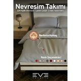 Ranforce Çarşaflı Yastık Ve Yorgan Kılıflı Çift Kişilik Nevresim Takımı 200X220 Cm