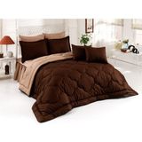 Ranfors Tek Kişilik Silikon Yorgan %100 Pamuk - 160 x 220 cm - Kahverengi