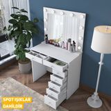 Rani BJ115 Hollywood Işıklı Aynalı Kulis Makyaj Masası
