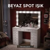 Rani BJ196 Makyaj Masası 13 Çekmeceli Takı Düzenleyici Beyaz