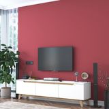 Rani D1 Tv Ünitesi Modern Ayaklı Tv Sehpası 180 cm Beyaz - Sepet Ceviz