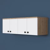 Rani EA143 Portmanto Üst Modülü Çok Amaçlı Dolap Sepet Cevi Beyaz - Sepet Ceviz - Beyaz