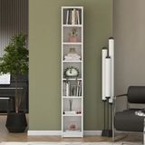 Rani HC140 Kitaplık 6 Raflı Çalışma Odası Kütüphane Modern Duvar Rafı Beyaz