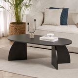 Rani Home Orta Sehpa Ahşap Desenli Siyah 120 cm AB-5305