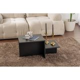 Rani Home Orta Sehpa Ahşap Desenli Siyah 80 cm AB-5259