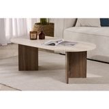 Rani Home Orta Sehpa Traverten - Venedik Cevizi 119 cm AB-5290