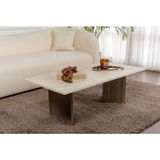 Rani Home Orta Sehpa Traverten - Venedik Cevizi 119 cm AB-5365