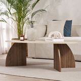 Rani Home Orta Sehpa Traverten - Venedik Cevizi 120 cm AB-5747
