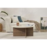 Rani Home Orta Sehpa Traverten - Venedik Cevizi 90 cm AB-5354