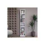 Rani Mobilya Rani HC125 Kitaplık 5 Raflı Çalışma Odası Kütüphane Modern Duvar Rafı Beyaz