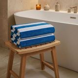 Rani Mobilya Rani Home Banyo Havlusu Seti Beyaz - Mavi BD-6441 - 100 x 160 cm