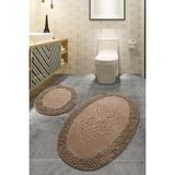 Rani Mobilya Rani Home Banyo Paspası Seti Çok Renkli BA-6282 - Bej