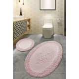 Rani Mobilya Rani Home Banyo Paspası Seti Çok Renkli BA-6284 - Pembe