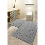 Rani Mobilya Rani Home Banyo Paspası Seti Gri BA-6286 - Çok Renkli
