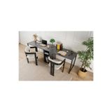 Rani Mobilya Rani Home Çalışma Masası Antrasit - Siyah Metal Ayaklı İki Kişilik 240 Cm HA-5275