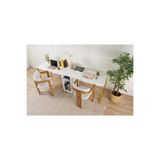 Rani Mobilya Rani Home Çalışma Masası Beyaz Gold Metal Ayaklı İki Kişilik 240CM HA-5279