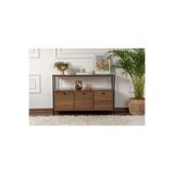 Rani Mobilya Rani Home Dresuar Venedik Cevizi - Siyah Metal Ayaklı Konsol 120 Cm EG-5271