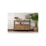 Rani Mobilya Rani Home Konsol Atlantik Çam Siyah Metal Ayaklı 120Cm EG-5268