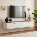 Rani Mobilya Rani Home Tv Ünitesi Atlantik Çam - Beyaz 140 cm AA-5816