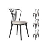 Rani Mobilya Rani Jb104 Metal Sandalye 4'lü Mutfak Yemek Masası Sandalyesi Krem