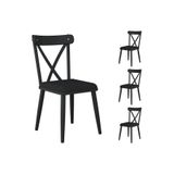 Rani Mobilya Rani Jb108 Metal Sandalye Thonet Sandalye 4'lü Mutfak Yemek Masası Sandalyesi Siyah
