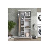 Rani Mobilya Rani KC103 Banyo Dolabı 2 Kapaklı 7 Raflı Çok Amaçlı Dolap Beyaz