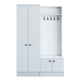 Rani P6 M11 Beyaz Modern Portmanto Ayakkabılık Vestiyer