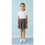 Rannamoda Pullu Gümüş Gri Çocuk Etek