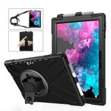 Rantice Microsoft Surface Pro 7 Plus/Pro 7/Pro 6/Pro 5/Pro 4/Pro LTE için kılıf, 360 Standlı, Kalem Tutucu, El Kayışı ve Omuz Askısı (Siyah) ile Ağır Hizmet Dayanıklı Darbeye Dayanıklı Düşme Koruma