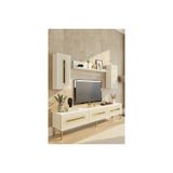 Rany Tv Ünitesi, Beyaz Traverten Gold, 180 Cm, Tvr1804Btg