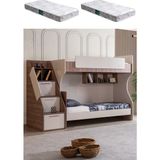 Ranza, Milano 2li Ranza 2 Adet Comfort Yatak - Ceviz - 100 x 100 cm