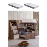 Ranza, Milano Çift Kişilik Çalışma Masalı Modern Ranza + 2 Adet Comfort Yatak