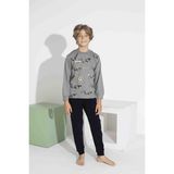 Rapapa Erkek Çocuk Uzun Kol Interlook Pamuklu Pijama Takımı 7407 - Kırmızı - 3 - 4 Yaş