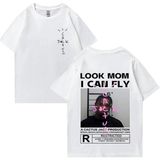Rapçi Kaktüs Jack T-Shirt Popüler Erkek Kadın Moda Giyim Vintage Gevşek O-Boyun % 100% P - Beyaz