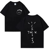 Rapçi Kaktüs Jack Vintage Tişört Erkek Kadın Retro Hip Hop Streetwear Moda Rahat Gevşek Pamuk - Siyah