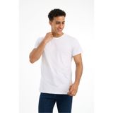 RAPHMOND İSVEÇ KALİTESİ Beyaz Regular Kesim Bisiklet Yaka Premium Düz Basic Tişört/T-Shirt