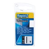 Rapid Kalem Tip 9, 15 mm kafasız çivi, 1.000 adet, zımba, basınçlı havalı çivi makinesi ve elektronik çakma makineleri için