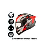 Rapid Kapalı Motosiklet Kaskı (Ece Belgeli) Kırmızı (M)