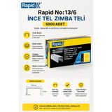 Rapid No:13/6 İnce Tel Zımba Teli 5000 Adet