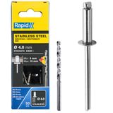 Rapid Perçin 4X14 mm Paslanmaz Matkap Ucu