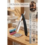 Rapira Berber Usturası - Profesyonel 10 Adet Hediye Jilet Seti, Sakal Şekillendirme İçin Klasik Türk Tipi Çelik Tıraş Usturası 721911 - 10 JİLETLİ