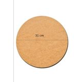 Rapithwin 1 Adet 30 cm Çap 3 mm (2.7 Mm) Ham Mdf Daire Plaka Supla Tabanı - Naturel - 31 x 31 cm