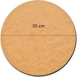 Rapithwin 1 Adet 30 cm Çap 3 mm (2.7 Mm) Ham Mdf Daire Plaka Supla Tabanı - Naturel - 35 x 35 cm